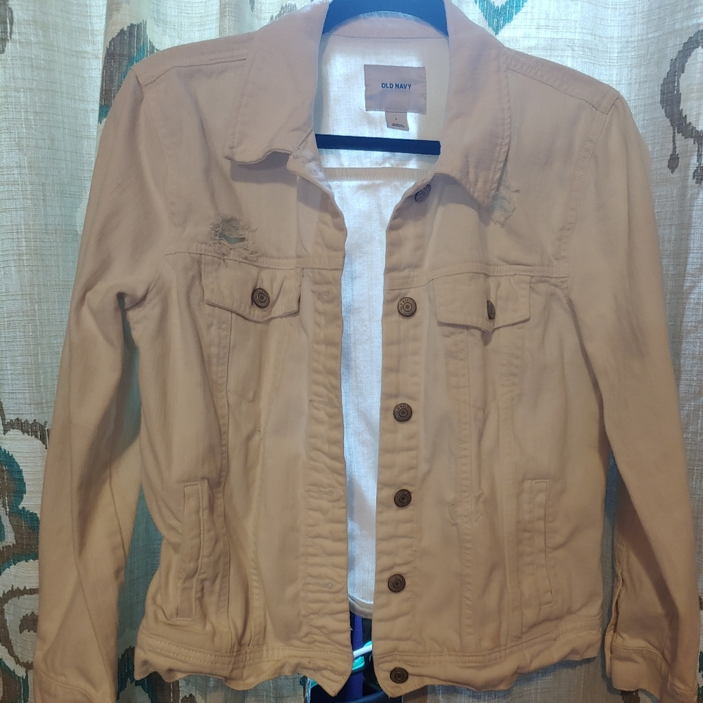 Old navy white washed jean jacket
